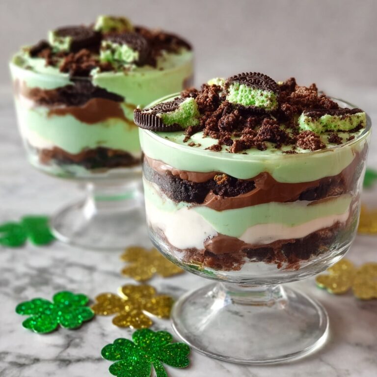St. Patrick’s Day Brownie Trifle (Quick, Green & Chocolatey!) Recipe