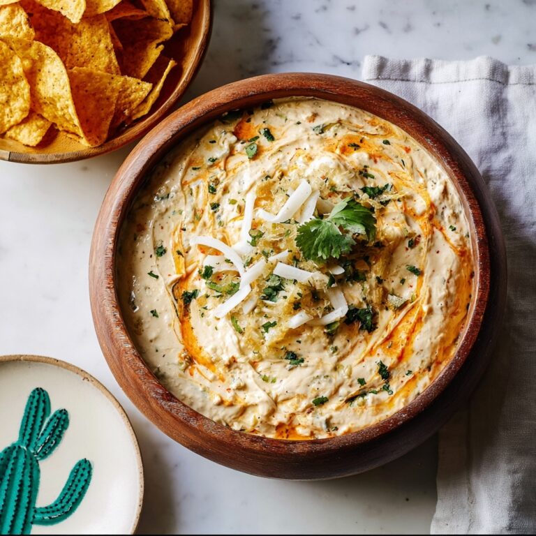 Creamy Queso Dip with Green Chiles and Cilantro Recipe