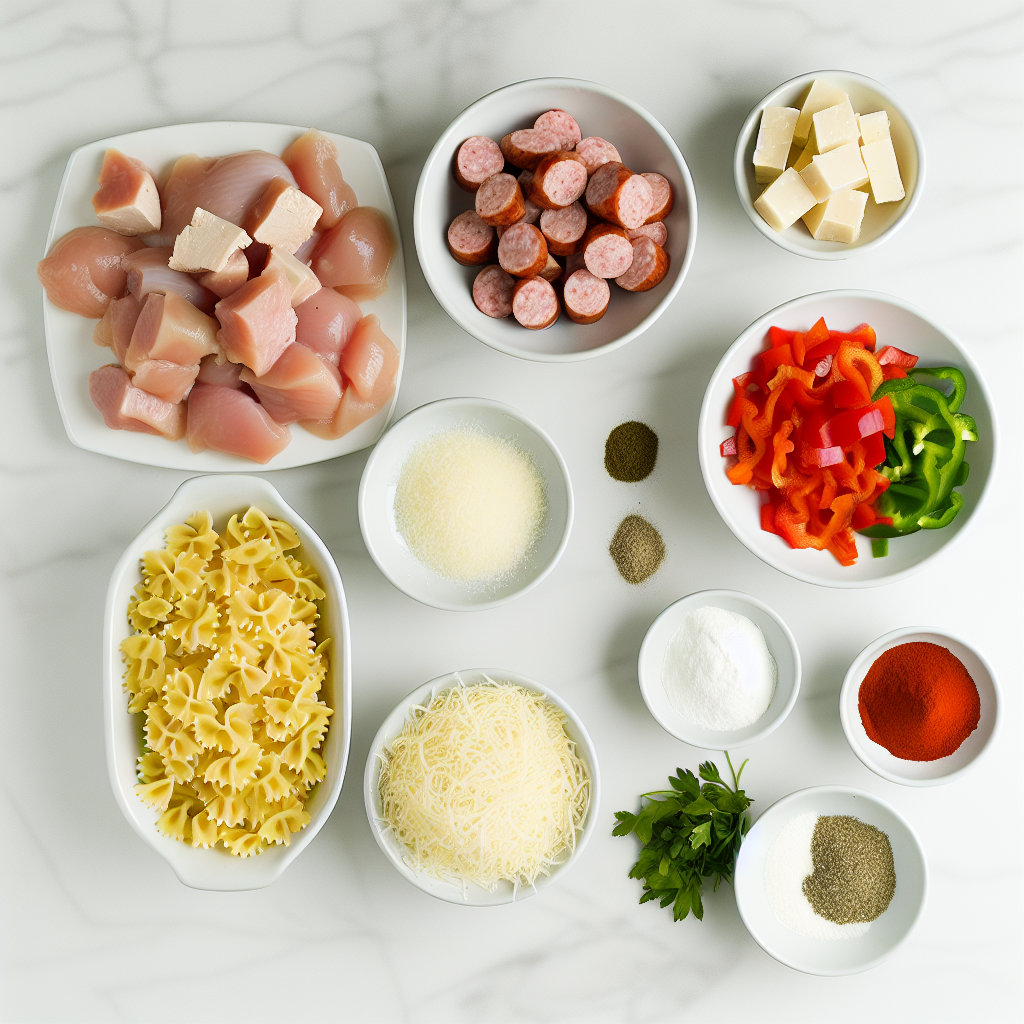 Cajun Chicken and Sausage Pasta Recipe - Recipe Image