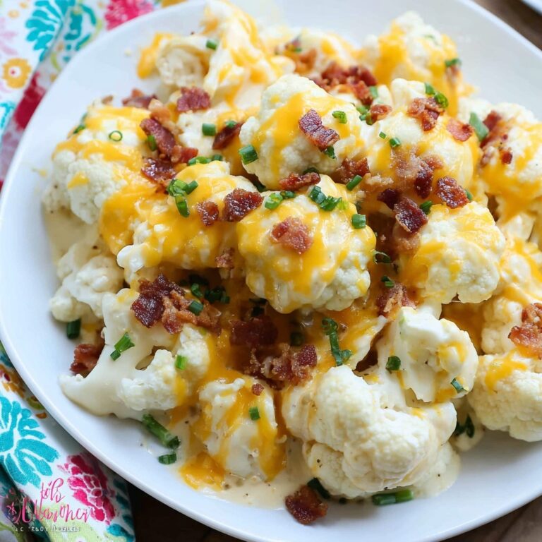 Baked Cauliflower with Cheese Casserole Recipe