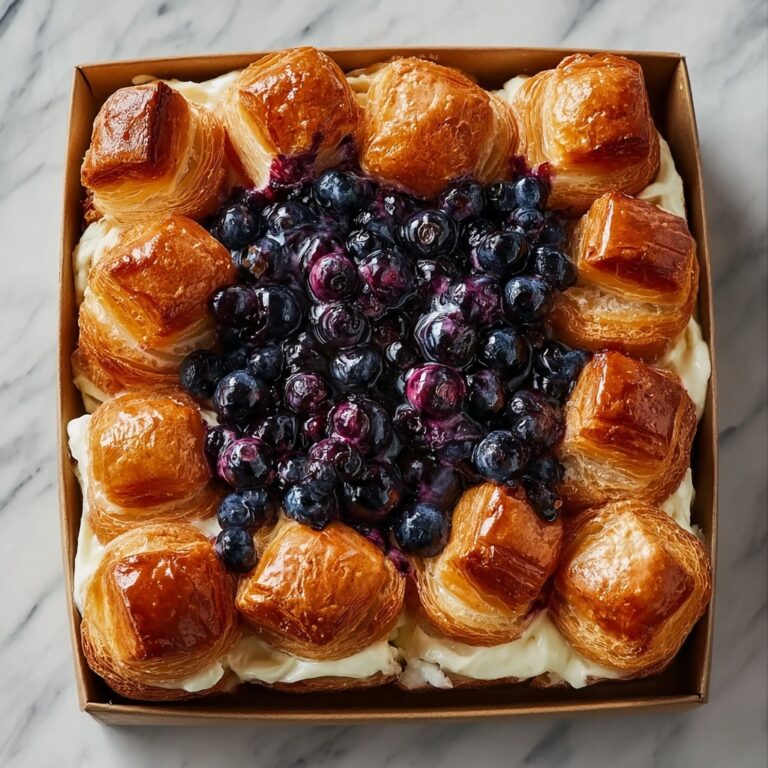 Blueberry Cream Cheese Croissant Casserole Recipe