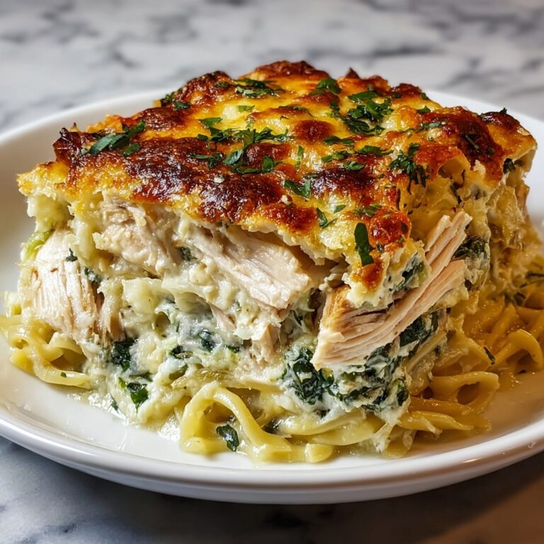 High Protein Spinach Artichoke Chicken Casserole Recipe