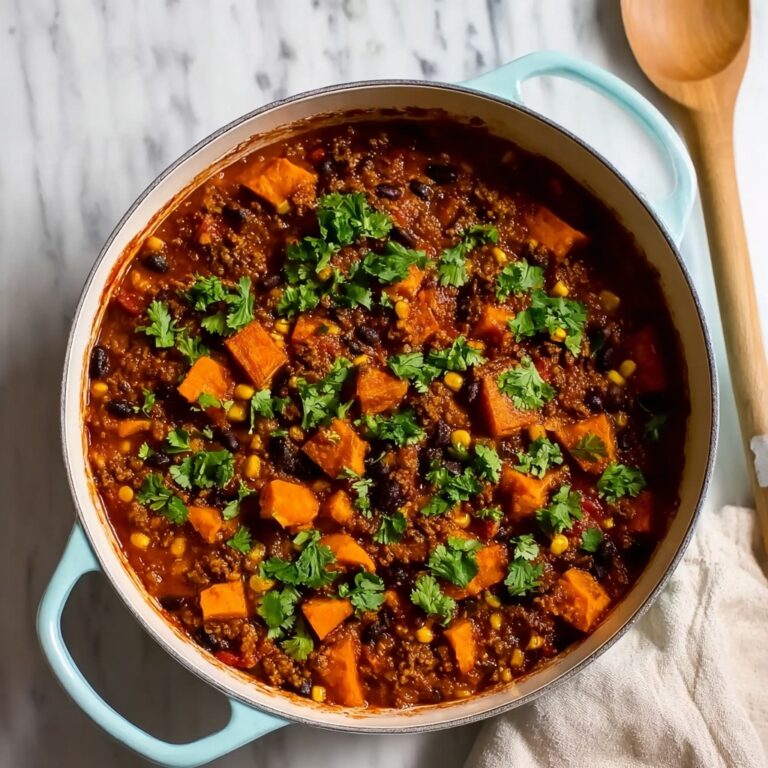 Warming Ground Turkey and Sweet Potato Chili Recipe