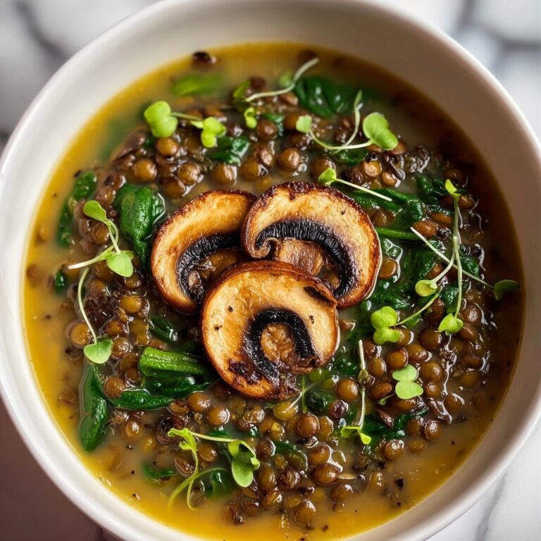 French Lentil and Mushroom Soup Recipe