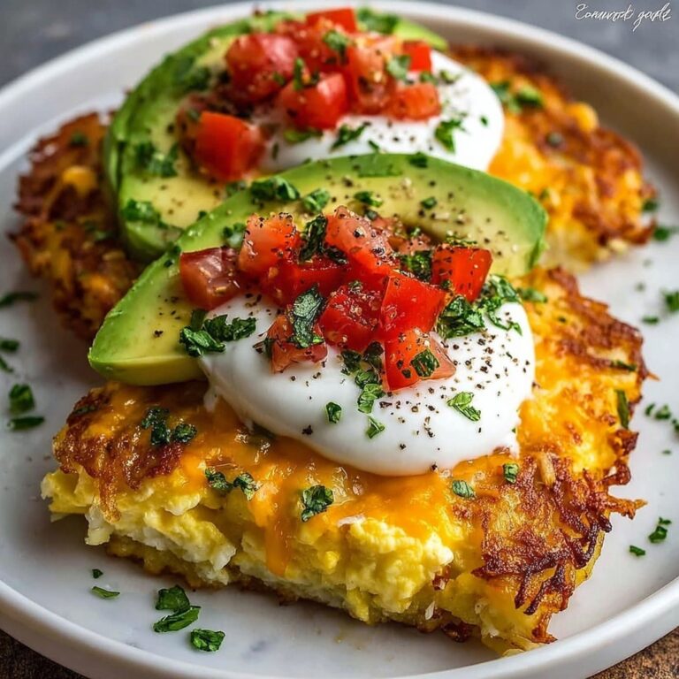 Loaded Hash Browns with Scrambled Eggs Recipe