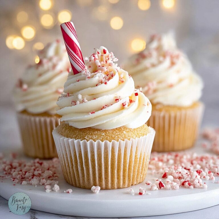 White Chocolate Peppermint Cupcakes Recipe