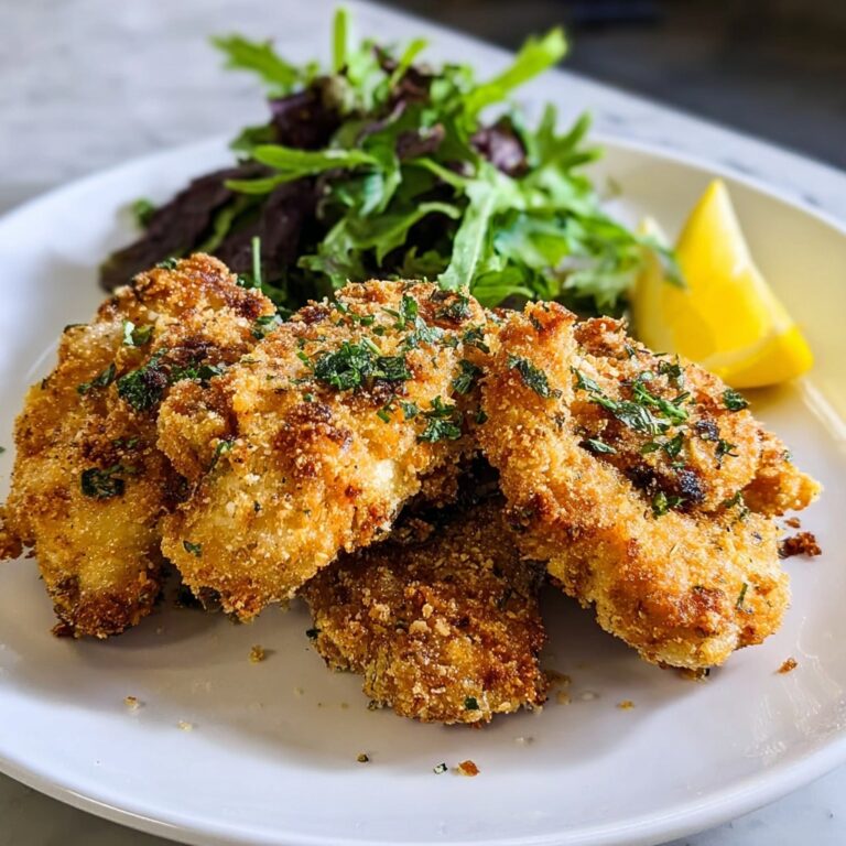 Crispy Breaded Chicken with Lemon and Parmesan Recipe