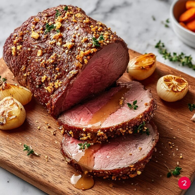 Rustic Herb-Crusted Roast Beef with Garlic and Thyme Recipe