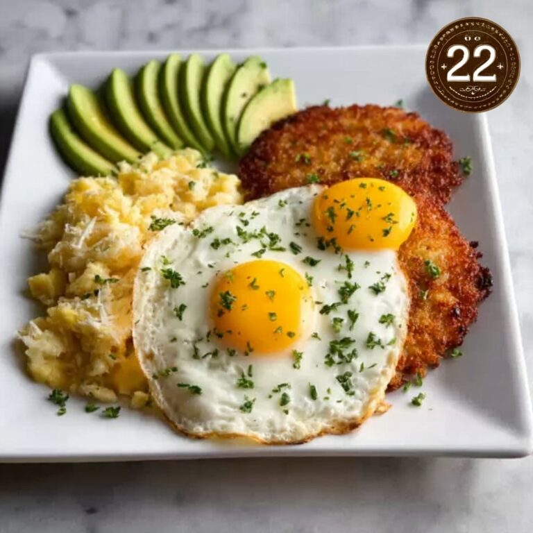 Loaded Hash Browns with Scrambled Eggs and Avocado Recipe