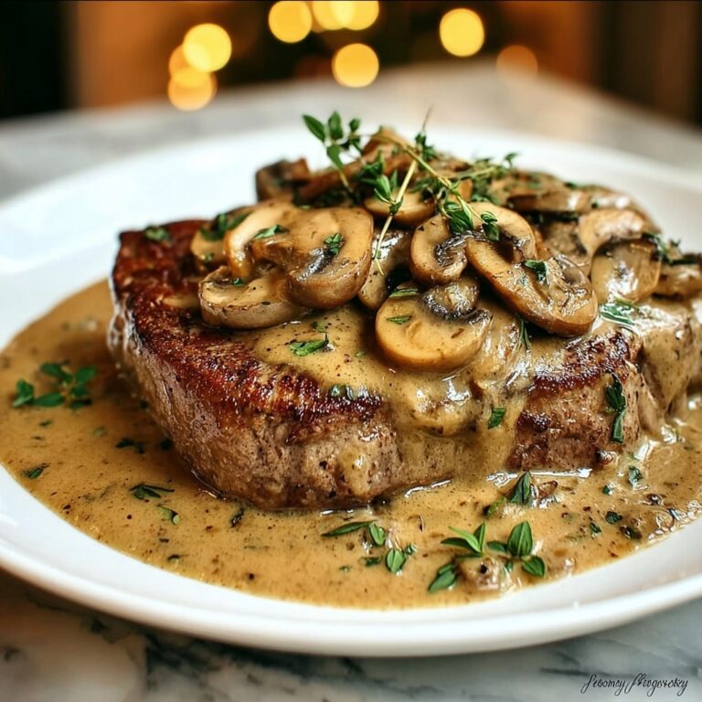 Creamy Mushroom Sauce Steak Recipe