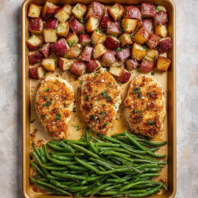Parmesan Crusted Chicken Sheet Pan Dinner Recipe