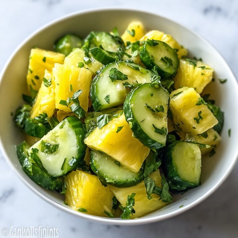 Light and Zesty Pineapple Cucumber Salad for Refreshing Snacking Recipe