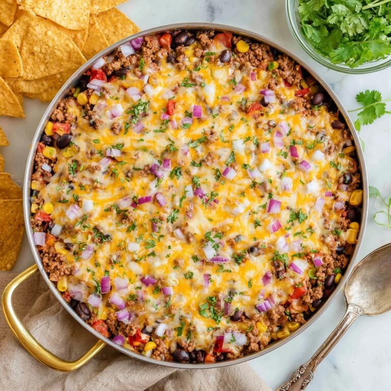 Cheesy Turkey Rice Taco Skillet Recipe