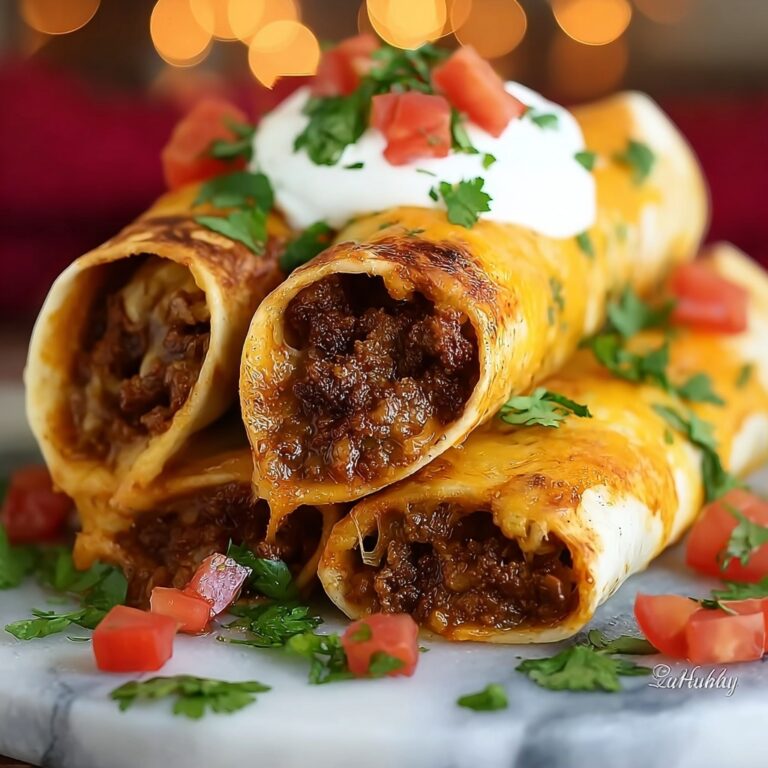 Crispy Cheesy Beef Chimichangas Recipe