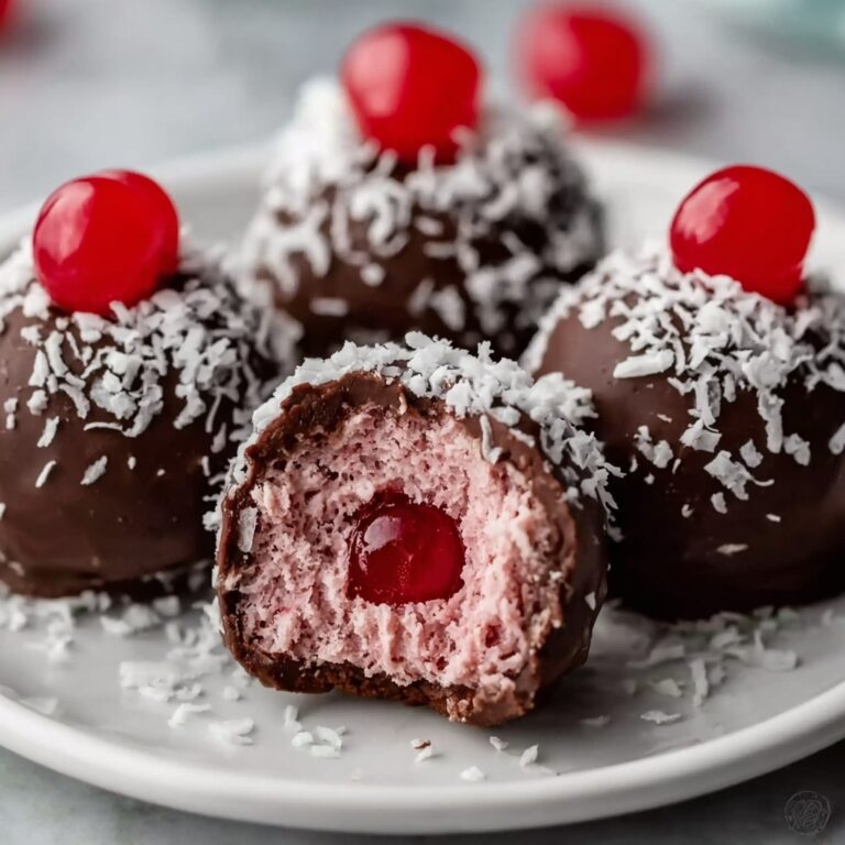 Chocolate Maraschino Cherry Coconut Truffles Recipe