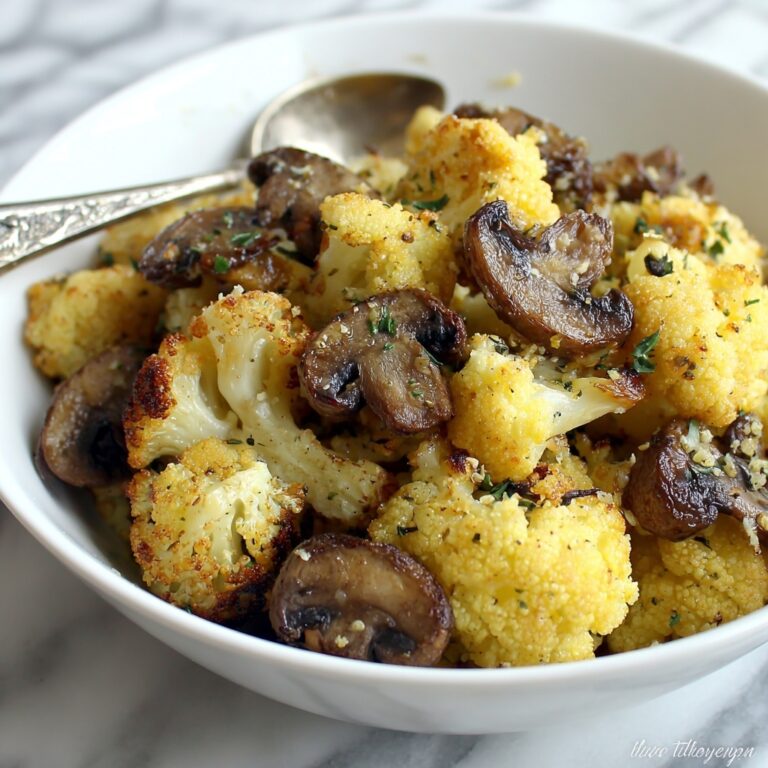 Garlic Cauliflower and Mushrooms Recipe