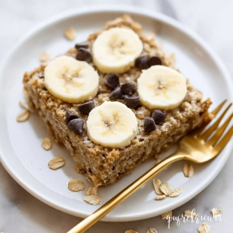 High-Protein Banana Bread Baked Oatmeal Recipe