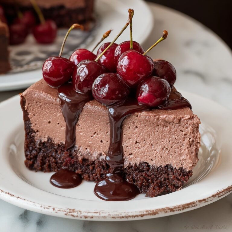 No-Bake Cherry Chocolate Cheesecake Recipe