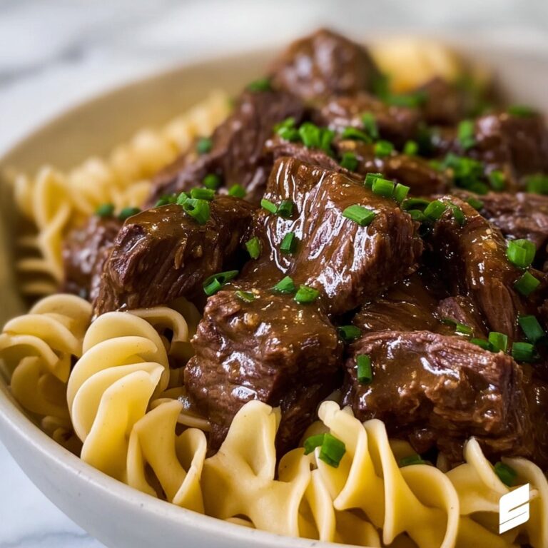 Crockpot Beef Tips & Noodles Recipe