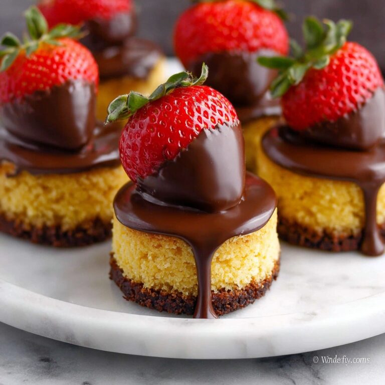 Chocolate-Dipped Strawberry Mini Cheesecakes Recipe