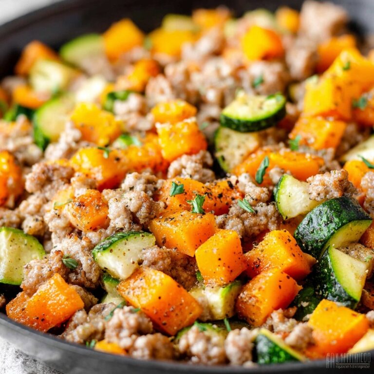 Ground Beef Zucchini Sweet Potato Skillet Recipe