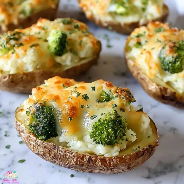 Broccoli and Cheddar Twice-Baked Potatoes Recipe