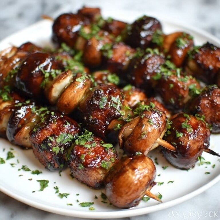 Marinated Grilled Mushroom Skewers Recipe