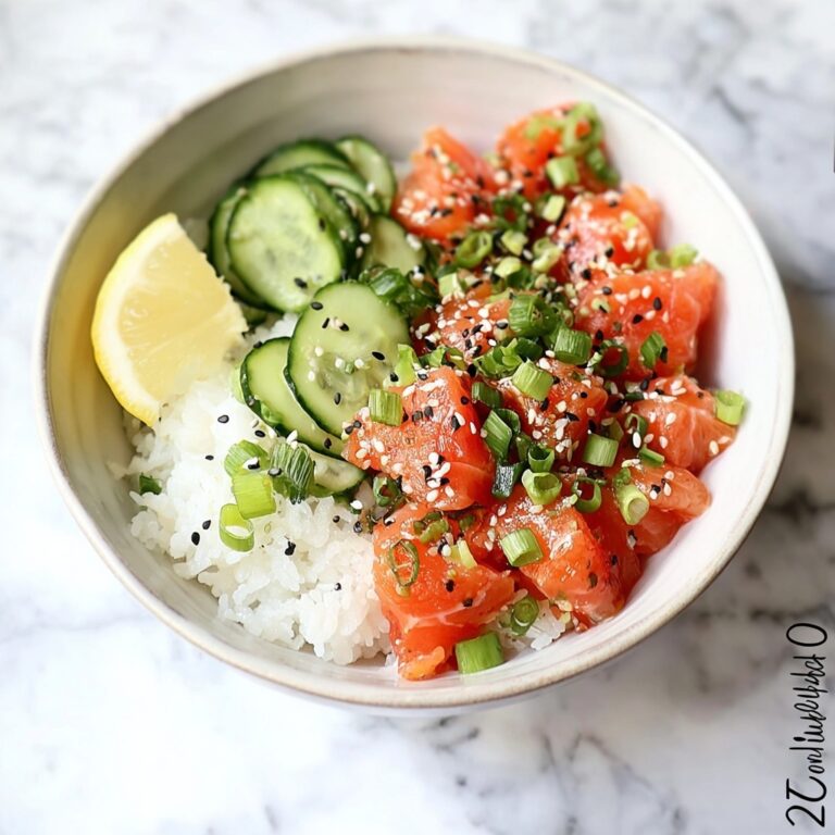 Quick Miso Soy Salmon Sashimi Bowl Recipe