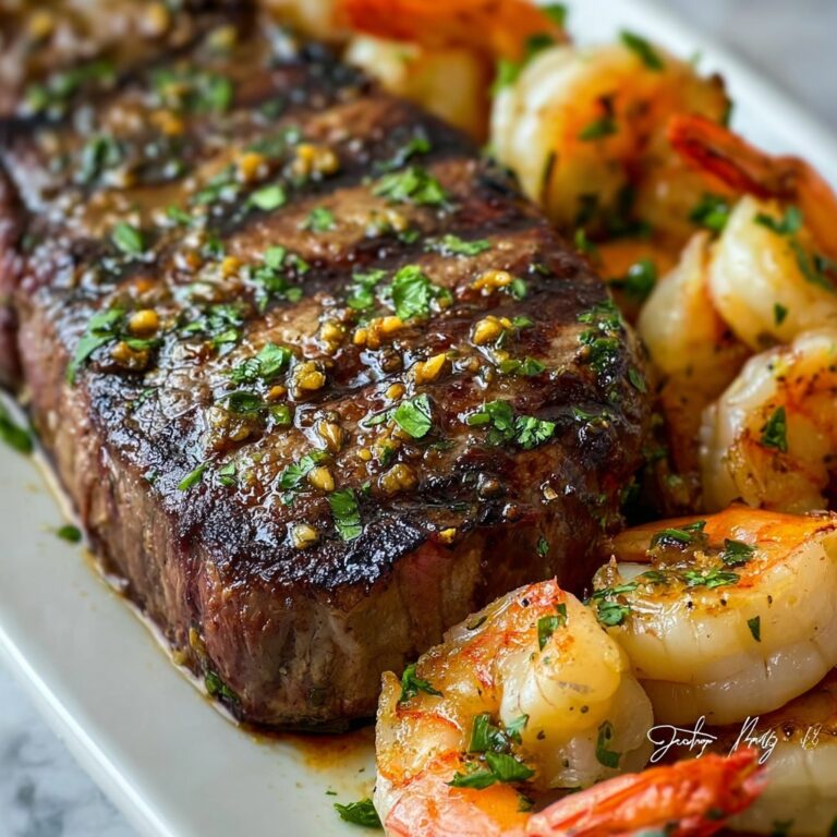 Garlic Butter Grilled Steak and Shrimp Recipe