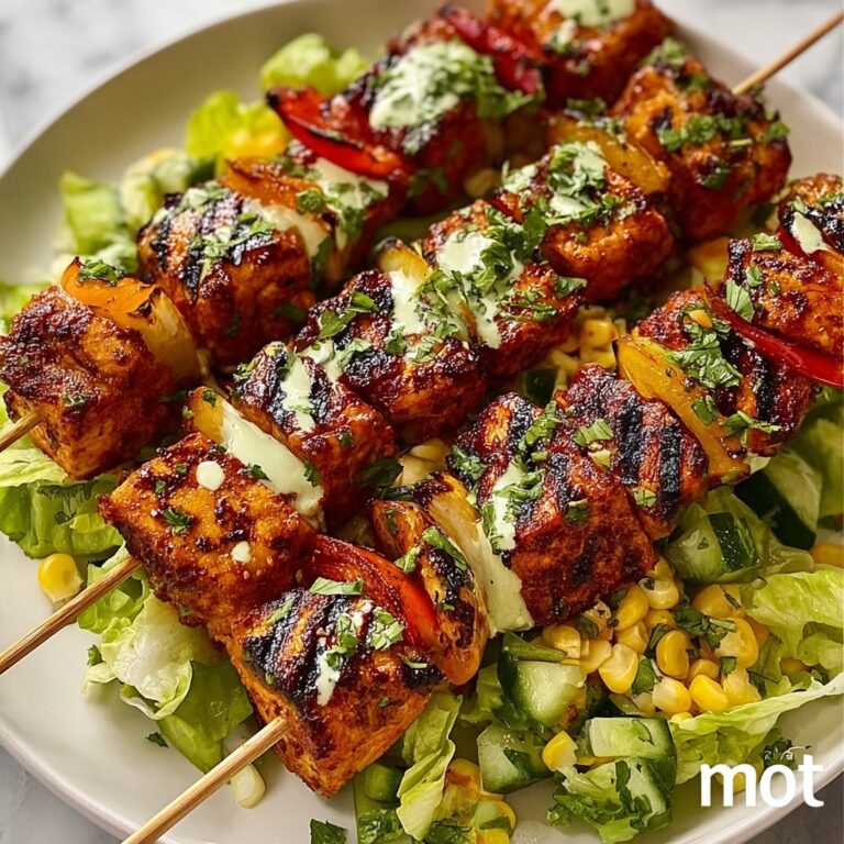 BBQ Chicken Skewer Salad Recipe