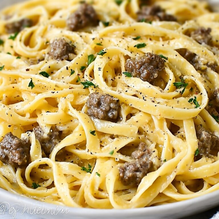One-Pot Creamy Beef and Garlic Butter Pasta for Busy Nights Recipe