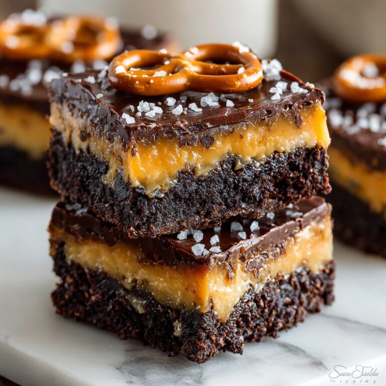 Salted Caramel Pretzel Brownies Recipe
