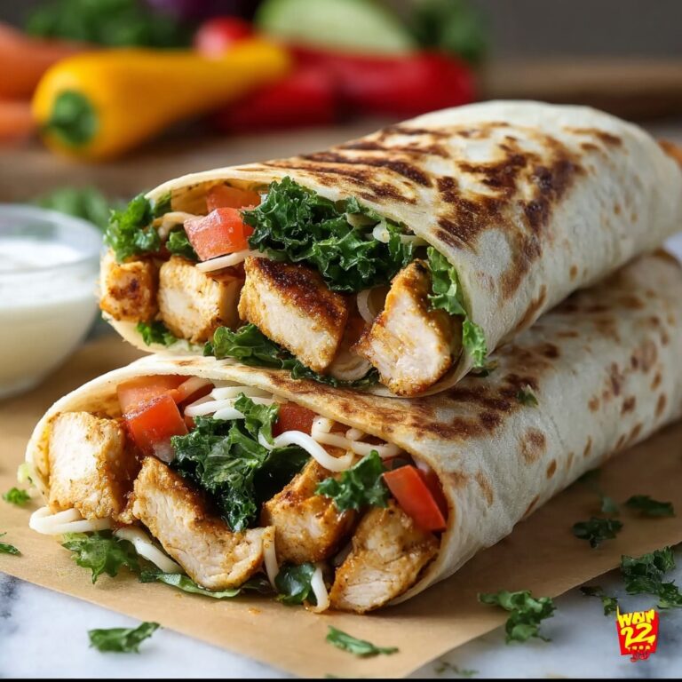 Grilled Garlic Chicken Wraps Recipe