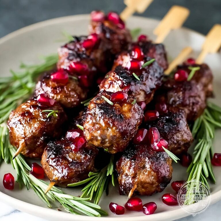 Pomegranate & Rosemary Lamb Skewers Recipe